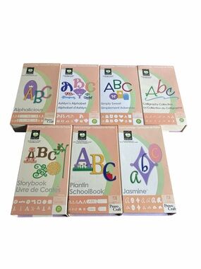 Cricut alphabet font cartridges-lot of 7